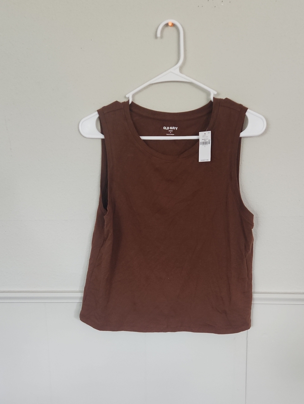 Old Navy Brown Sleeveless Muscle Tank Top